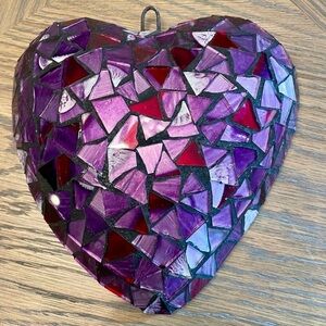 Artisanal Purple Mosaic Heart